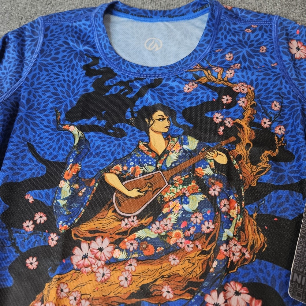Inknburn Womens Longsleeve Tech Pullover Top Size XXS Benzaiten  Graphic Print‎